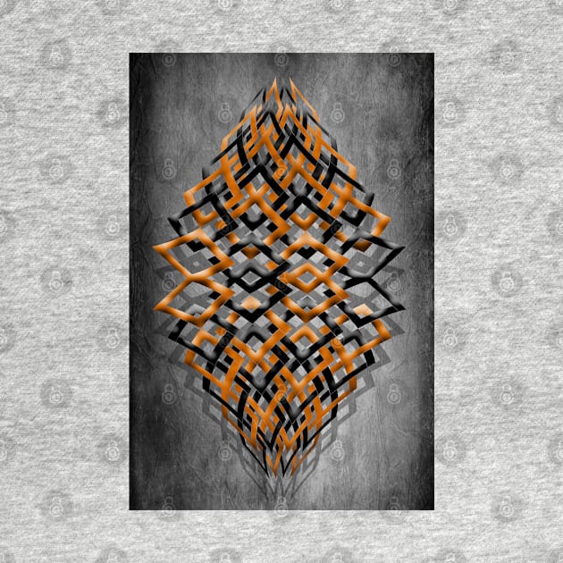 Geometric Orange Shapes by piksimp